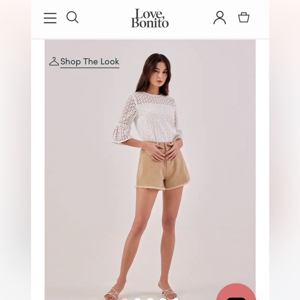 White Eyelet Bell Sleeve Top (BRAND NEW)